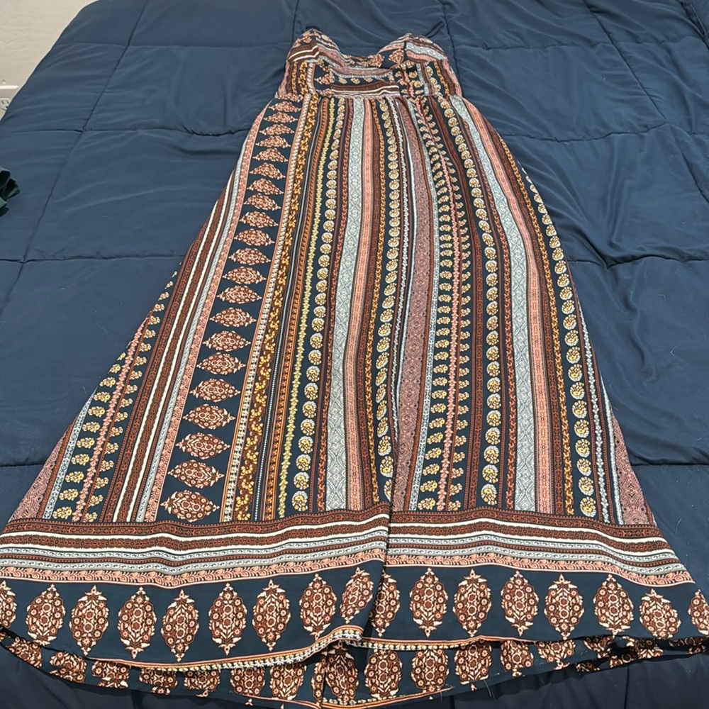 Xhilaration Multicolor Striped Maxi Dress